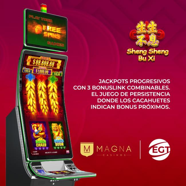 EGT Instala su Jackpot 'Sheng Sheng Bu Xi' en Casino Magna Albacete Consolidando Liderazgo