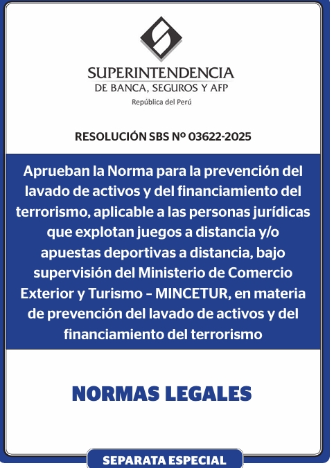 Perú refuerza la prevención del lavado de activos en el juego online con la Resolución SBS N° 03622-2025
