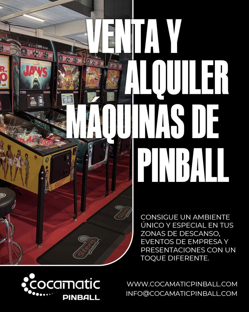 Cocamatic Pinball ofrece venta y alquiler de máquinas Stern para dar un toque diferente a eventos y zonas de descanso