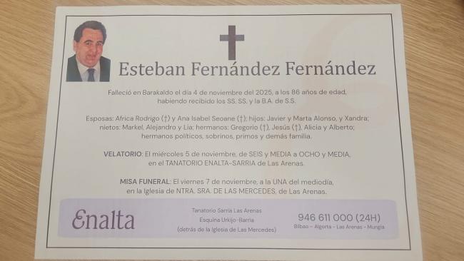 Fallece Don Esteban Fernández Fernández, persona muy apreciada en la industria del juego del País Vasco