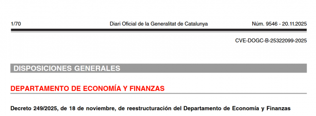 Cataluña refuerza la Dirección General de Tributos y Juego con una nueva estructura de control de juego y apuestas