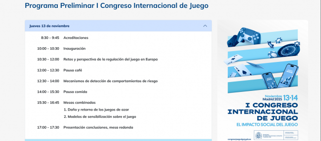 Hermetismo a una semana del I Congreso Internacional de Juego de la DGOJ: sin programa ni confirmación de ponentes ni autoridades