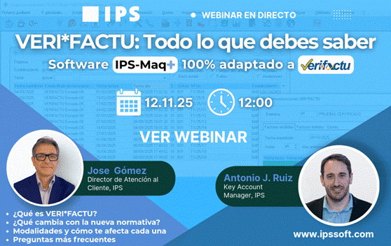 IPS Amplía Plazas: Webinar VERIFACTU y Adaptación 1 Enero 2026