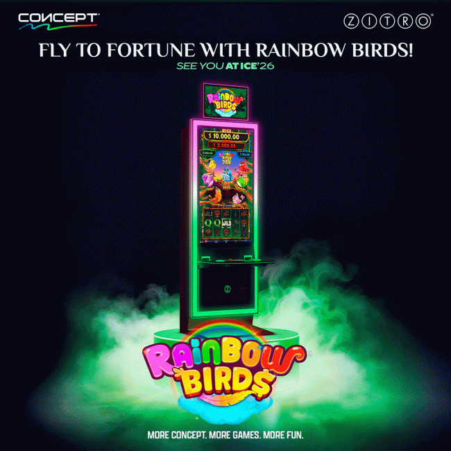Zitro lanza “Rainbow Birds” con hasta 99 modos de juego y jackpots MEGA y SÚPER
