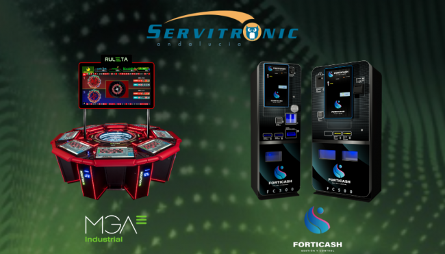 MGA Industrial presenta su Ruleta Evolution y los cajeros Forticash en la Jornada de Puertas Abiertas de Servitronic