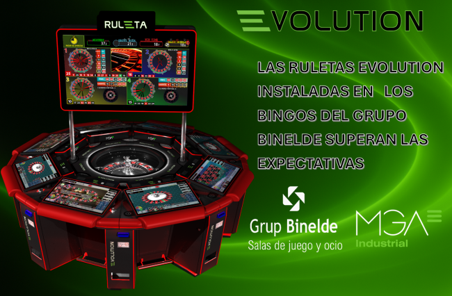 Binelde celebra un año de éxito de las ruletas Evolution de MGA en los bingos Avenida y Garcilaso