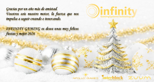 Infinity Gaming felicita las fiestas a la industria del juego