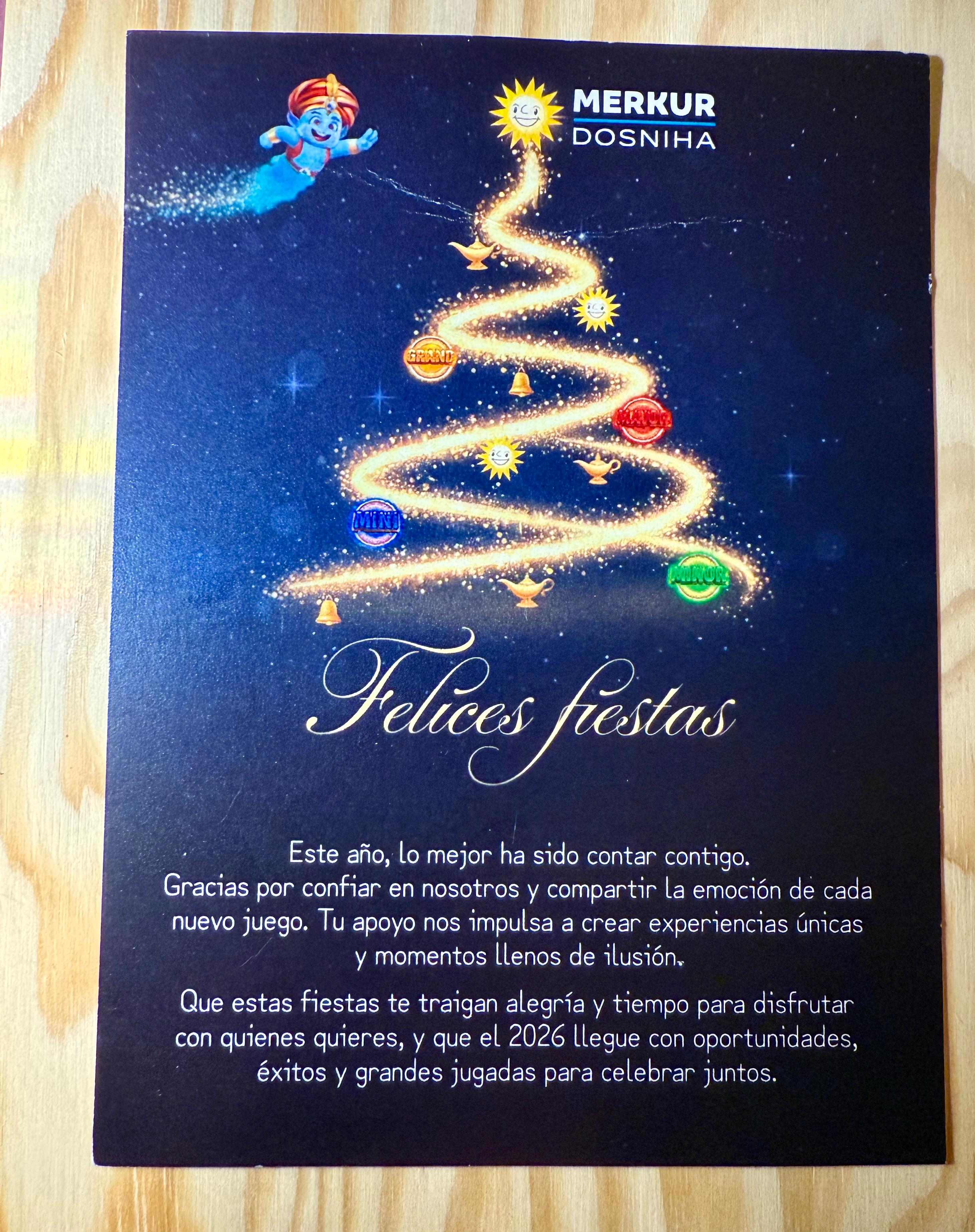 Merkur Dosniha felicita las fiestas con Genie Wishes como protagonista de su postal navideña