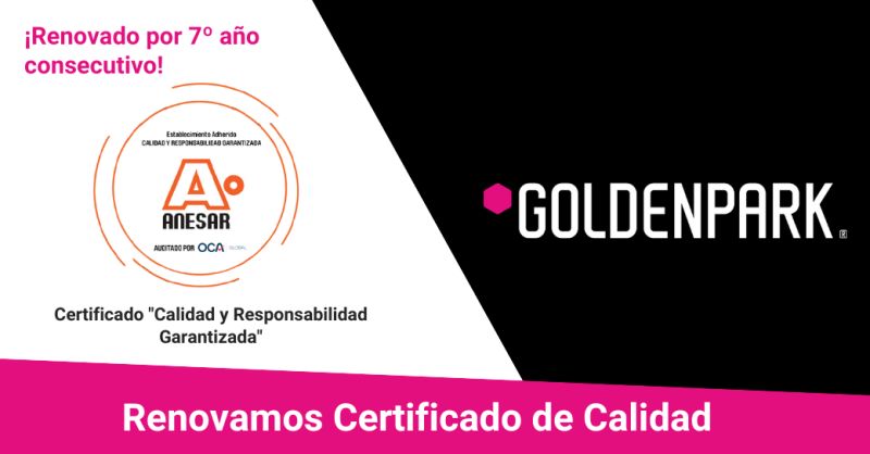 Las salas GoldenPark revalidan por séptimo año el certificado “Calidad y Responsabilidad Garantizada” en Madrid