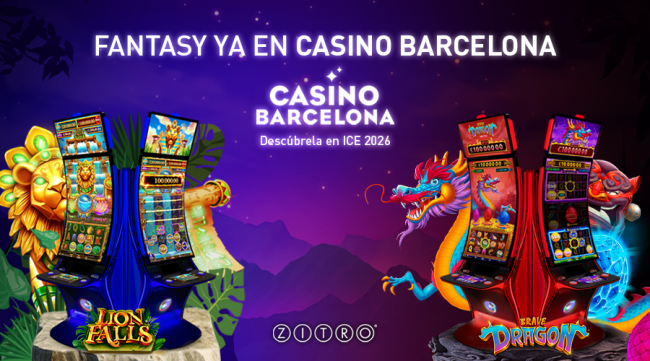 Casino Barcelona estrena FANTASY de Zitro en ICE 2026 con Brave Dragon y Lion Falls