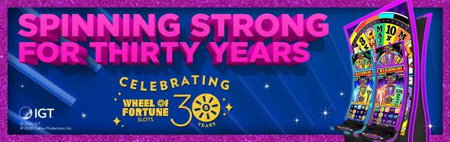 IGT celebra el 30º aniversario de Wheel of Fortune Slots: la slot más exitosa de la historia
