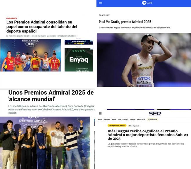 Los Premios Admiral ganan prestigio y reúnen a los grandes medios en su nueva edición