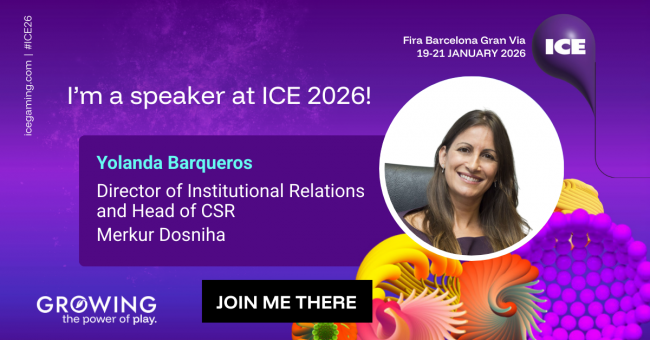 Yolanda Barqueros presenta el Proyecto FES en la Zona de Juego Sostenible de ICE Barcelona 2026