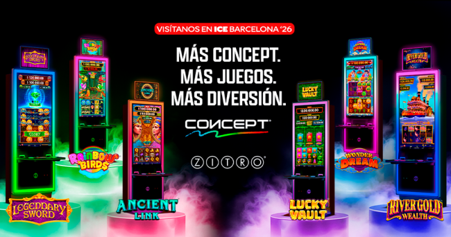 Zitro presenta en ICE Barcelona 2026 nuevos juegos CONCEPT para las salas de España
