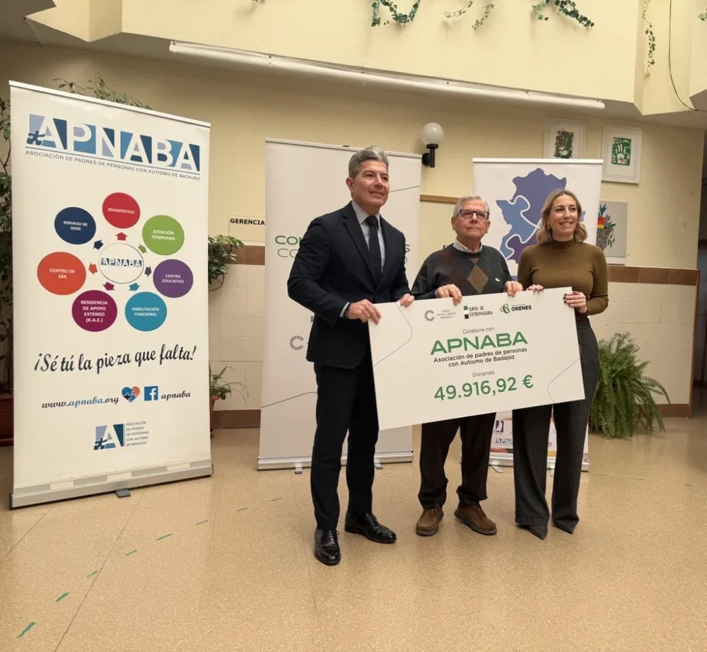 María Guardiola agradece a Gran Casino Extremadura y Grupo Orenes su apoyo a tres entidades de autismo en la región