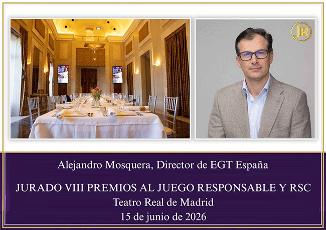 Alejandro Mosquera (EGT) será jurado de los VIII Premios al Juego Responsable