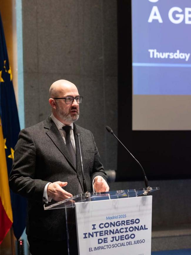 Andrew Rhodes, en el I Congreso Internacional del juego organizado este pasado noviembre por la DGOJ