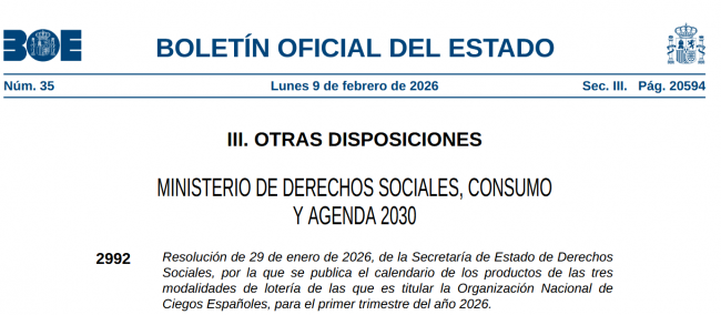 El BOE aprueba los nuevos Rascas de la ONCE para el inicio de 2026