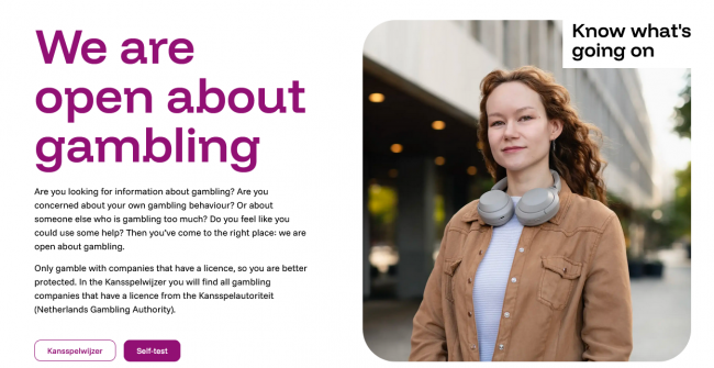 La Kansspelautoriteit lanza 'OpenOverGokken', su nueva gran plataforma integral para el fomento del juego seguro en Países Bajos