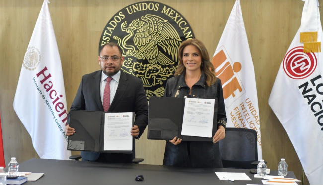 Lotería Nacional de México y la UIF firman convenio contra el lavado de dinero