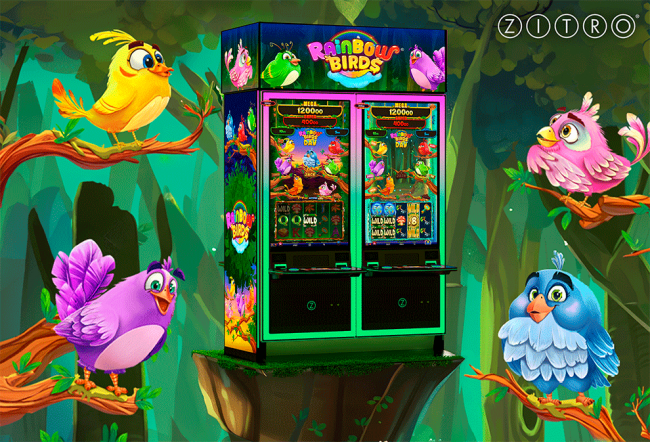 Zitro lanza Rainbow Birds en España, un multijuego para el gabinete Concept con 99 modos