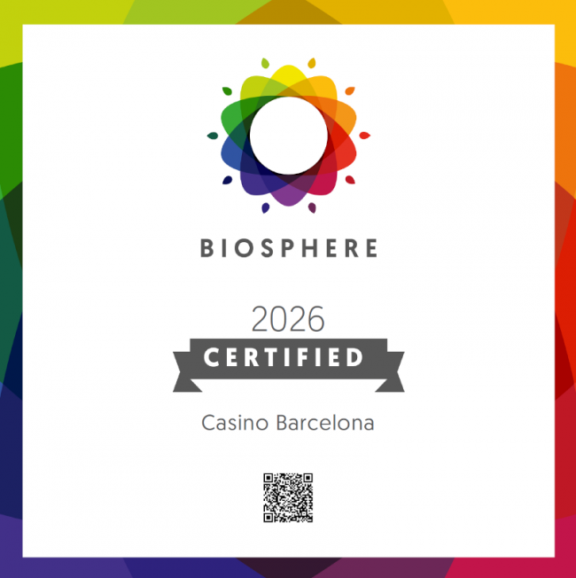 Casino Barcelona renueva la certificación Biosphere y refuerza su estrategia de sostenibilidad