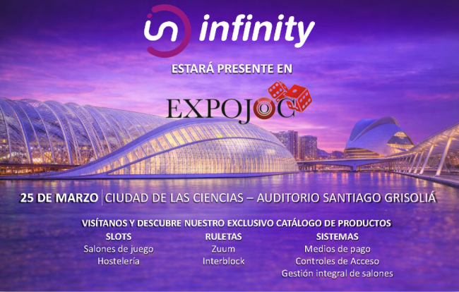 INFINITY GAMING LLEGA A EXPOJOC 2026 CON UNA PROPUESTA INTEGRAL PARA EL OPERADOR