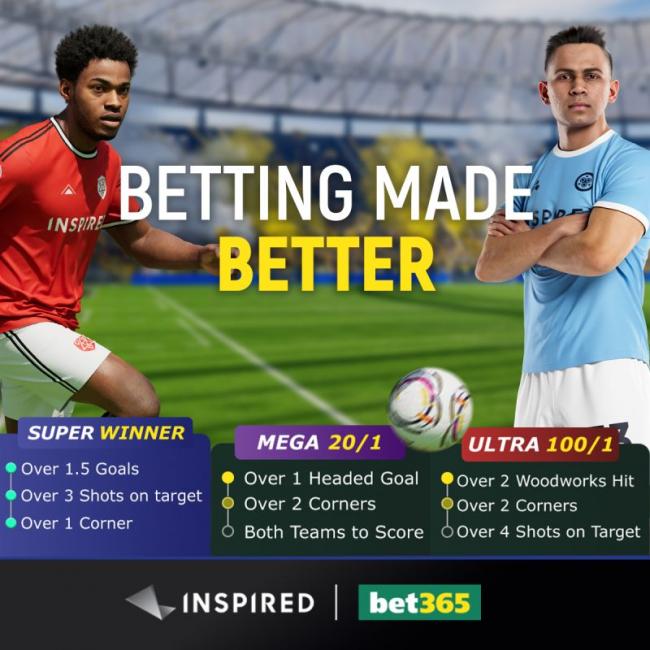 Inspired amplía su acuerdo con bet365 y lanza un Virtual Soccer con Bet Builder para 2026