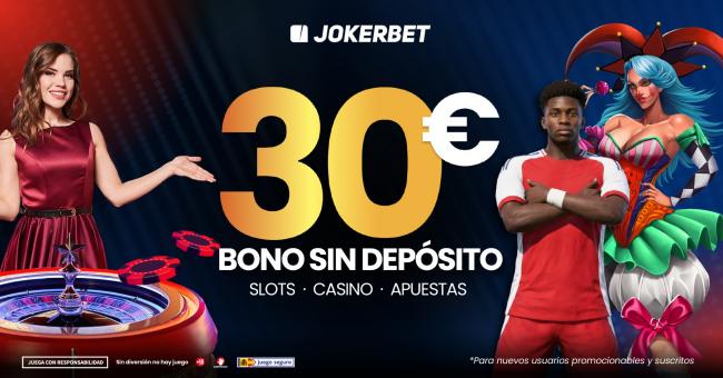 JOKERBET lanza en España un nuevo bono sin depósito de 30 euros