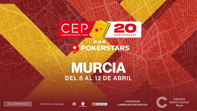 El CEP por PokerStars regresa a Orenes Gran Casino Murcia en su 20º Aniversario