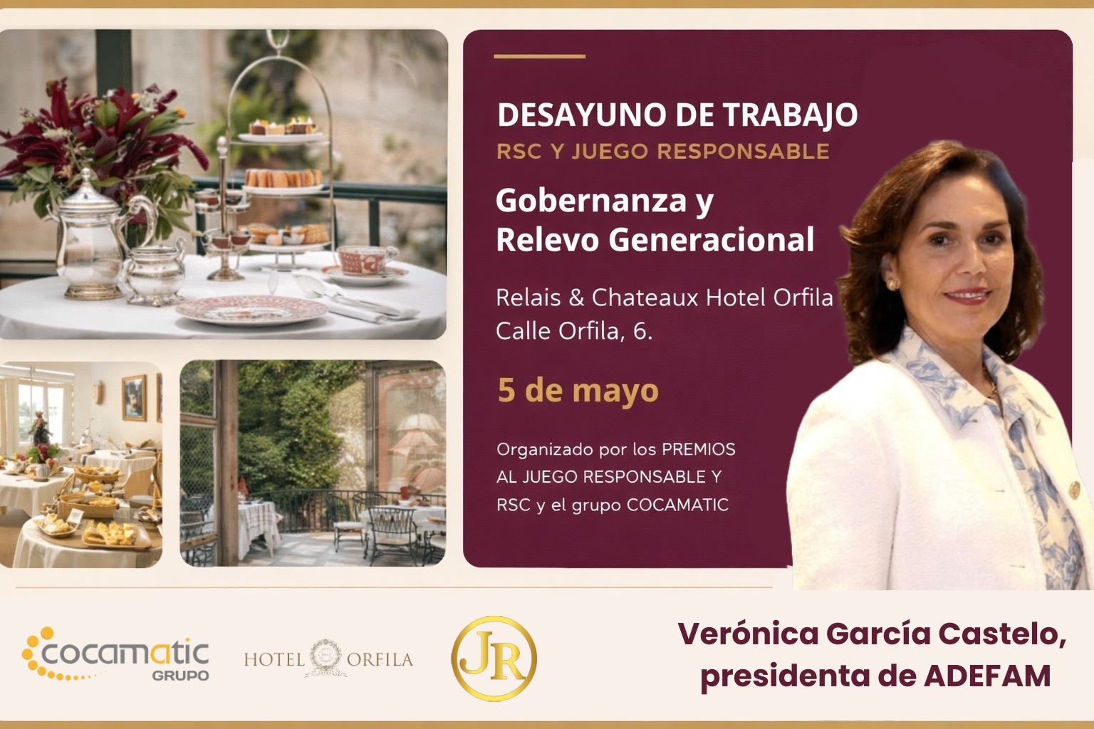 Verónica García Castelo participará en el desayuno de COCAMATIC y los Premios RSC