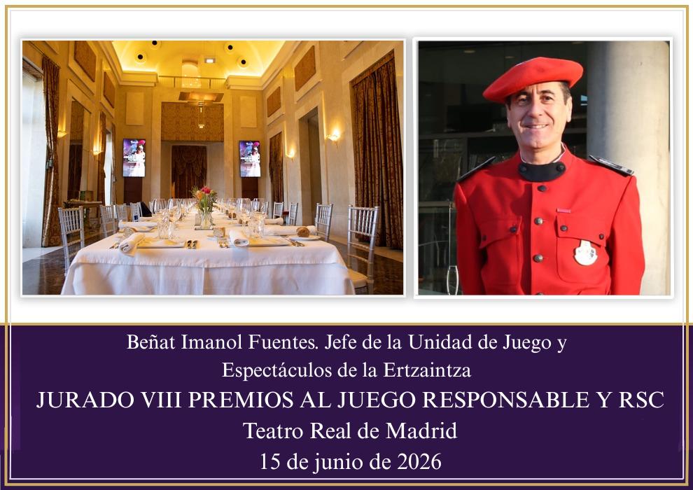 Beñat Imanol Fuentes refuerza el jurado de los VIII Premios al Juego Responsable y RSC