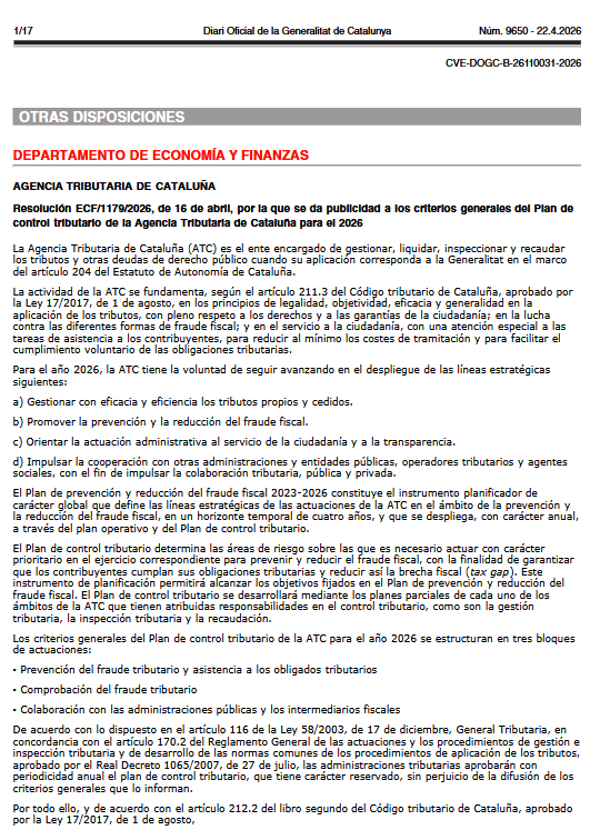 Cataluña refuerza el control tributario sobre máquinas, bingo electrónico y juego no autoliquidado en 2026