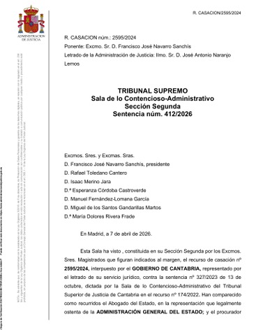 l Supremo avala la devolución de tasas del juego por cierres de pandemia en Cantabria