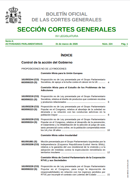 Cortes Generales: El Congreso exige responsabilidades por el contrato de Loterías