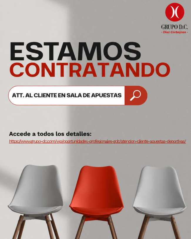 Grupo D.C. abre empleo en Asturias para apuestas deportivas presenciales