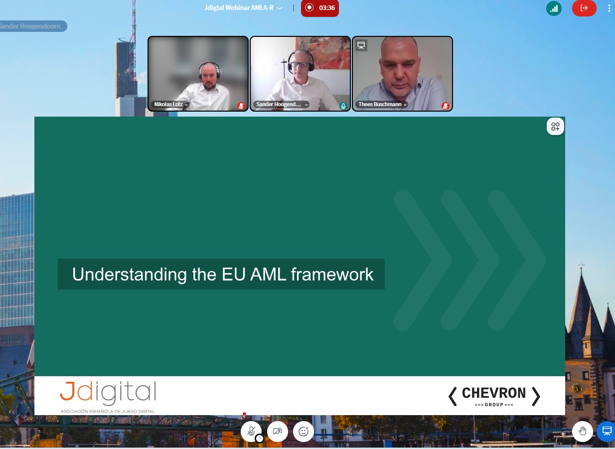 Jdigital promueve un webinar sobre la nueva Ley de Antiblanqueo (AML) de la mano de Chevron Group