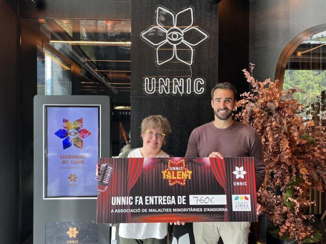 UNNIC impulsa la solidaridad con una donación a AMMA en Andorra