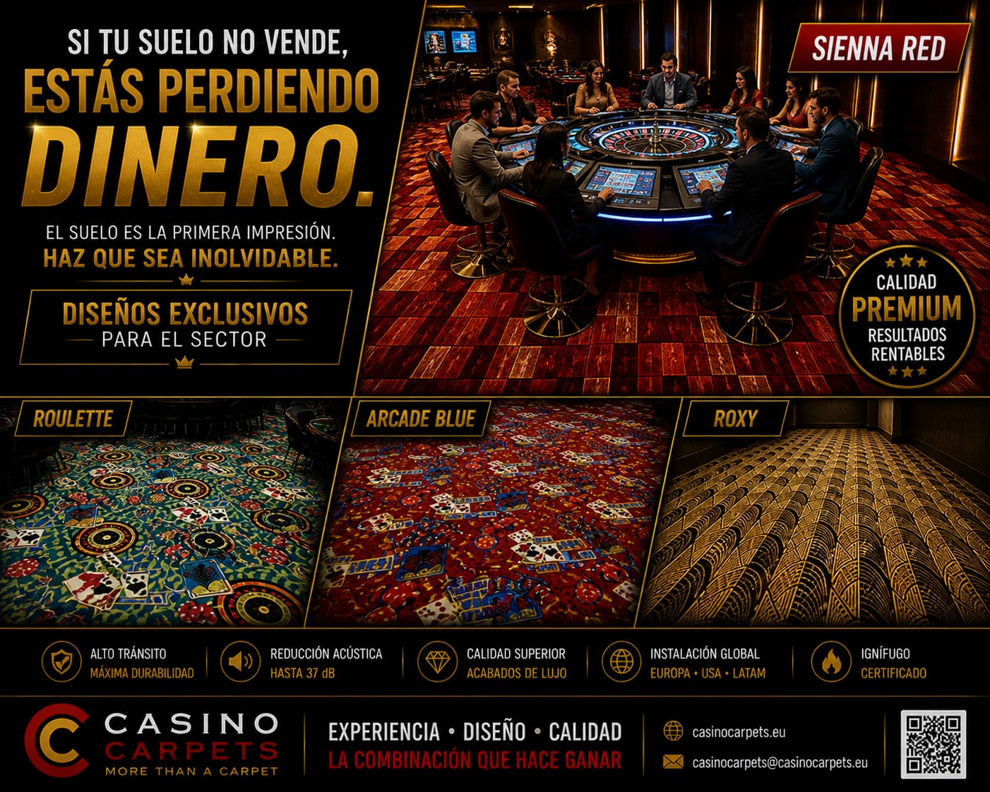 Casino Carpets apuesta por el diseño premium para transformar la experiencia en casinos