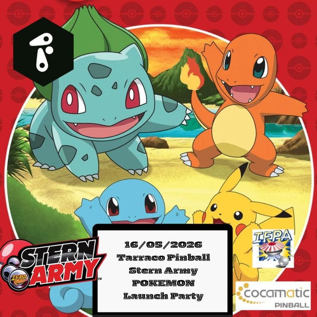 COCAMATIC presenta en Tarragona la nueva máquina Pokémon Pro de Stern Pinball