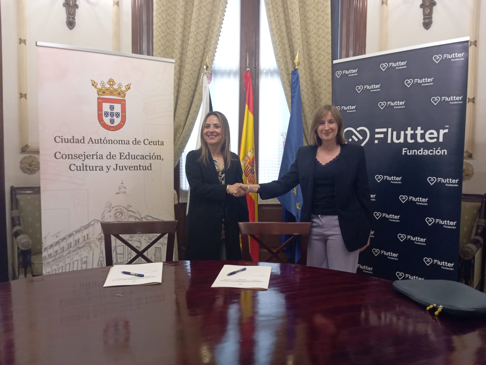  Ciudad y la Fundación Flutter renuevan el compromiso con el talento joven de Ceuta