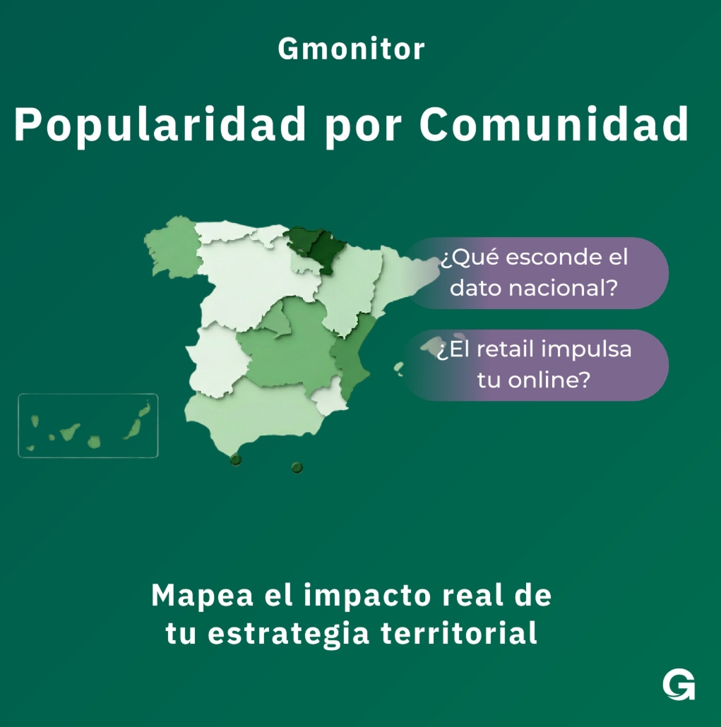 ¡MUY INTERESANTE! GMonitor.ai destapa el mapa autonómico del juego online: la popularidad de las marcas cambia por completo según la región