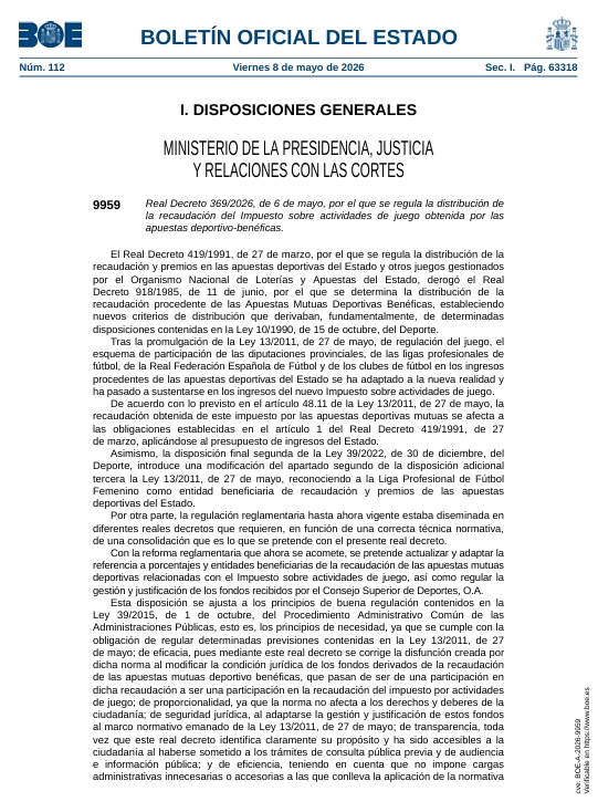 El BOE aprueba el nuevo reparto de las quinielas con la Liga F como beneficiaria y pagos mensuales