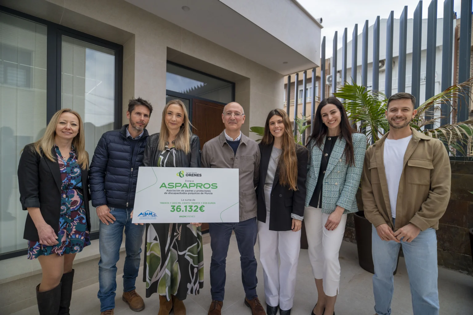 Grupo Orenes dona 36.132 euros a ASPAPROS con #ADN Orenes