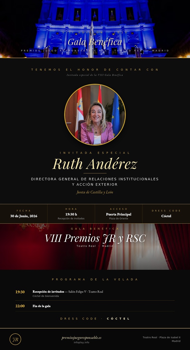  Castilla y León en el Teatro Real: Ruth Andérez, invitada especial de la VIII Gala de los Premios al Juego Responsable y RSC