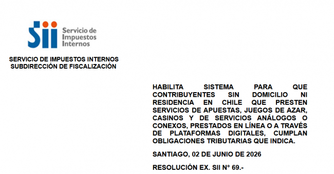  Chile obliga a las apuestas online extranjeras a inscribirse para pagar IVA Digital