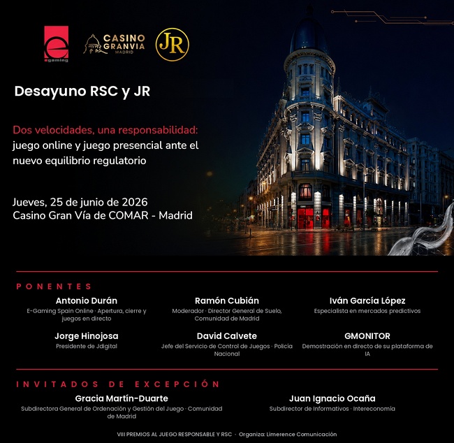  El Casino Gran Vía COMAR acoge hoy el Desayuno de Trabajo RSC y Juego Responsable patrocinado por E-Gaming Spain Online