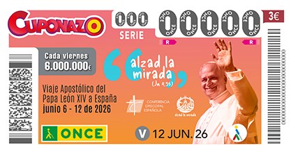  La ONCE dedica su Cuponazo al Papa León XIV y los Premios Infoplay de Juego Responsable suman ya tres ediciones con el Padre Damián y monjas Adoratrices en su jurado