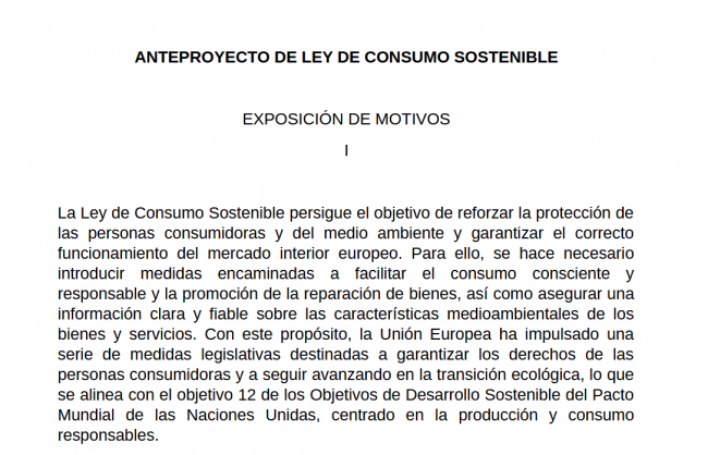  La nueva Ley de Consumo Sostenible llega al TRIS europeo y obliga a las empresas a repensar sus políticas de RSC