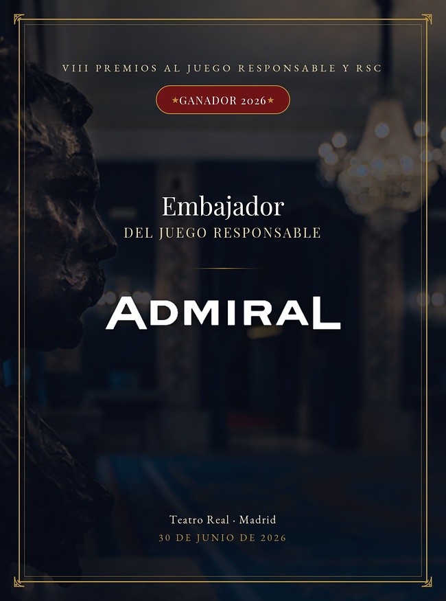 ADMIRAL gana Premio Embajador Juego Responsable INFOPLAY 2026